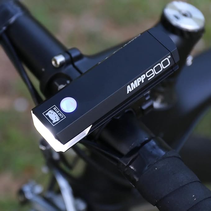 CATEYE AMPP USB Rechargeable Bike Light – High Visibility Super Bright OptiCube™ Headlight for Commuters, Road Cyclists & Mountain Bikers, Day & Night Riding Modes, IPX4 Waterproof, Tough & Durable