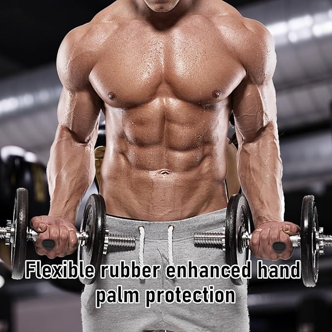 Weight Lifting Gloves for Men Women: Rubber Gym Weightlifting Anti-Slip Workout Grips for Gym Training and Exercise, Weight Lifting, Dumbbell, Deadlift, Bar Pad Pull Up Grippers No Sweaty