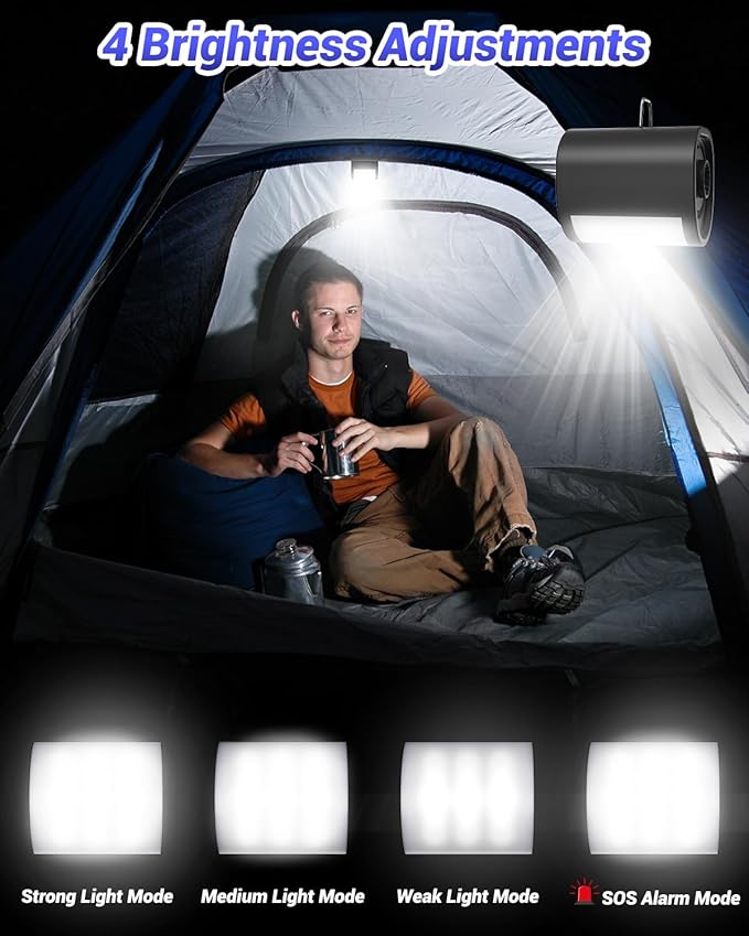 Dr.meter Air Pump for Inflatables, 3600mAh Rechargeable Air Mattress Pump with Camping Light 4.8kPa Fast Inflate Deflate Portable Mini Air Pump for Sleeping Pad, Swimming Ring, Pool Float, Vacuum Bags