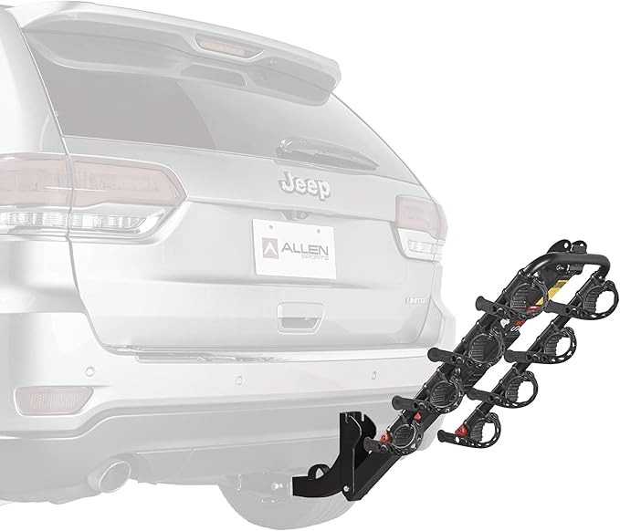 Allen Sports Premier Hitch Mounted 4-Bike Carrier, Model S545, Black