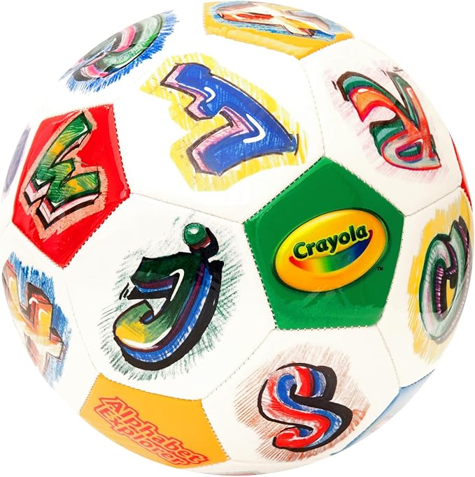 Crayola Score N’ Explore Officially Licensed 5” Color Ball, Interactive Coloring Soccer Ball for Kids, Fun Learning Toy Activity Ball