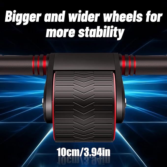 Ab Roller Wheel, Double Automatic Rebound Abdominal Wheel, Ab Roller Wheel Domestic Abdominal Exerciser for Beginners Core Workouts, AB Core Workout Equipment with Knee Mat for Home Gyms