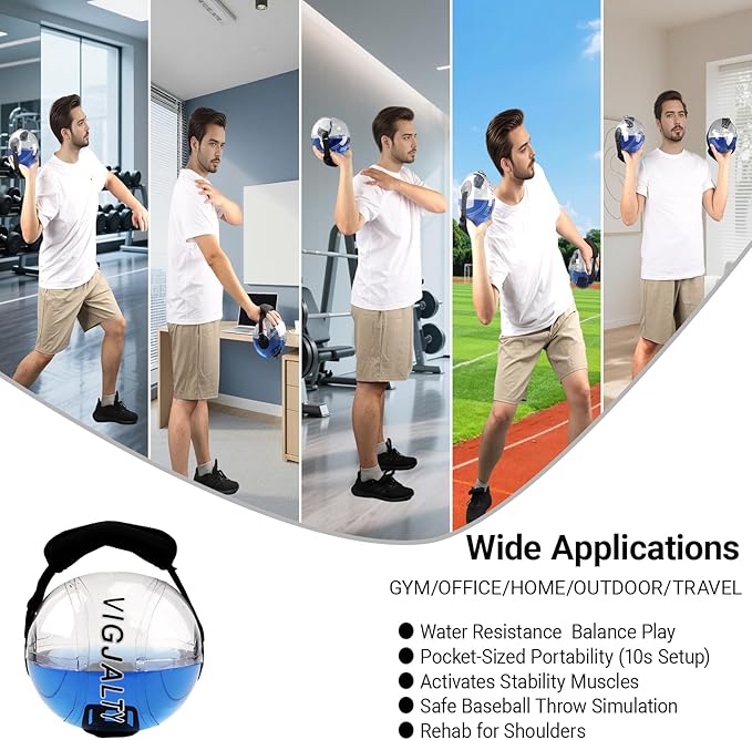 Heavy Duty Adjustable Aqua Bag - Durable Water Filled Training Aqua Bags for Strength Core & Full Body Workouts - Portable Fitness Equipment - Home Gym Outdoor Water Weights Sandbag Alternative