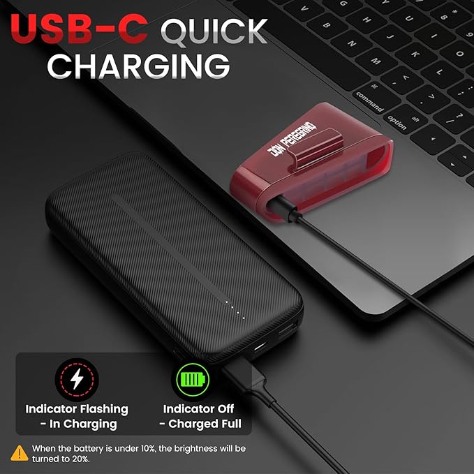 Rear Bike Light 80 Lumen 2 Pack – Rechargeable USB C, Waterproof IP64, 5 Modes Steady/Flash with Memory Function, DON PEREGRINO M1 Bicycle Tail Light