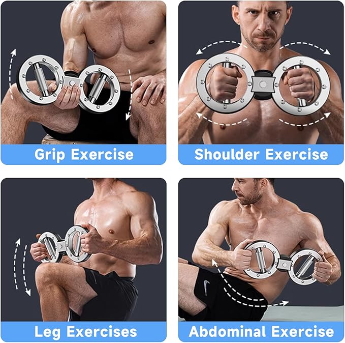 Burn Machine 10 Pounds Multifunctional Spinning Burn Rotator Machine Resistance Adjustable Arm Exercisr Gripster Forearm Trainer 360 Degree Rotatable Home Gym Arm and Shoulder Strength Trainer