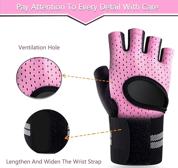 Workout Gloves for Men and Women, Breathable Exercise Gloves for Weight Lifting, Cycling, Gym, Training, Fitness