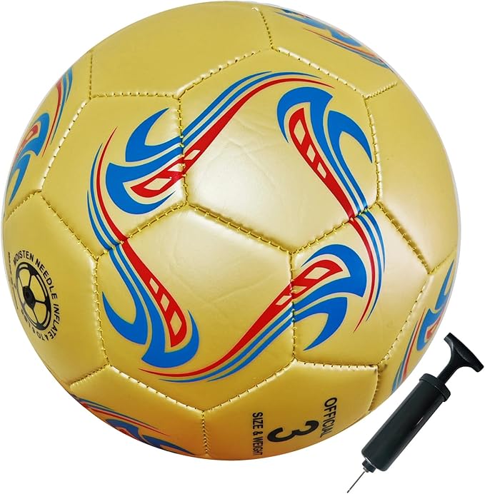 ABAJI Soccer Ball Size 3 4 5 Practice Training Balls Gift Thicker Leather Anti Exploded Indoor Outdoor Come with Pump Needle