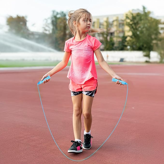 30Pcs Colorful Jump Ropes Bulk Plastic Jump Ropes for Kids 7.5 Ft Adjustable Skipping Jumping String for Kids 6-12Years, Outdoor Fun Exercise Fitness Activities Birthday Reward Gift
