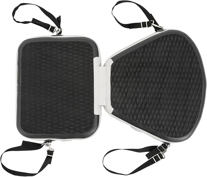 Inflatable Kayak Seat, Universal Paddle Board Seat, Thicken Seat Cushion, Back Support Adjustable, for Surfboard Kayak Canoe Marine (Black)