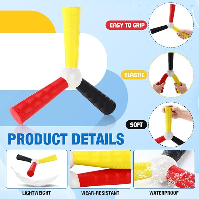 3 Pack Hand Eye Coordination Trainer Reaction Catch Trainer Hand Speed Reflex Challenge Game EVA Foam Reaction Ball Set for Football Basketball Baseball Team Sports, Reflex Agility Training