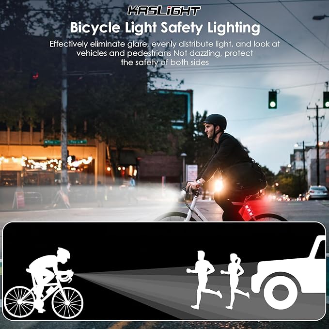 Bike Lights,Bike Light for Night Riding,10000Lumen LED Bike Headlight,Rechargeable Bike Headlight,Bright Bike Lights Front and Back with High Beam&Low Beam Light,Free Taillights