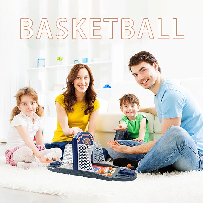 Basketball Shooting Game Toy, Funny Shooting Game, Desktop Table Basketball Games Set, Fast and Frenzied Launching ball - Including 1 Basketball Stand and 10 Balls, Gift for Kids 3 4 5 6 7 8 Year Old