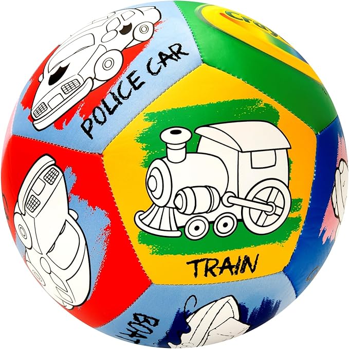 Crayola Score N’ Explore Officially Licensed 5” Color Ball, Interactive Coloring Soccer Ball for Kids, Fun Learning Toy Activity Ball