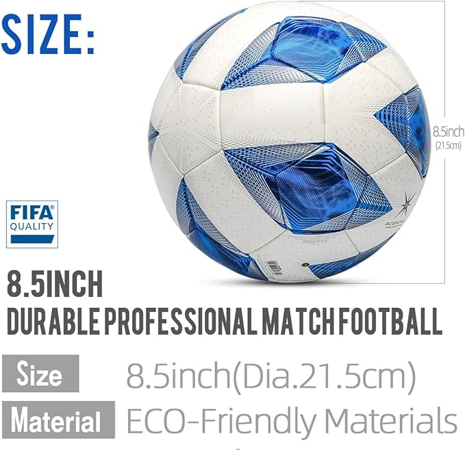 Soft PU Leather Soccer Ball, Indoor Outdoor Team Sports, Training Practicing Game Match Soccer Ball Gift for Adult Youth, 1pcs