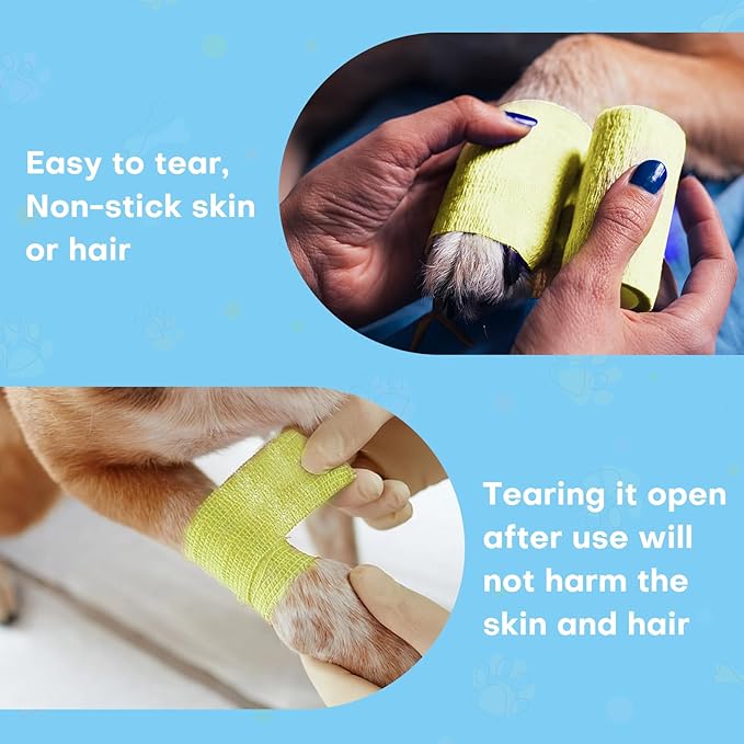 48 Pack 2” x 5 Yards Self Adhesive Bandage Wrap, Elastic Breathable Cohesive Bandage Wrap Athletic Stretch Tape for Wrist Ankle Sports (Multi-Color)