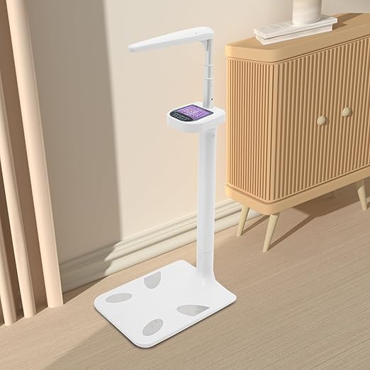 Professional Ultrasonic Medical Scale w/LCD Display Digital Physician Scale Height and Weight Scale for Measuring BMI Body Fat Muscle Calories and More