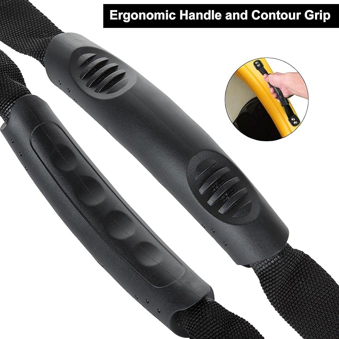 8 Pack Kayak Handles Replacement, Heavy Duty Kayak Carry Handles, Durable Canoe Boat Side Mount Handle Accessory Kit for Kayaks Boat Suitcase Luggage, Black, Including 40 Mounting Screws