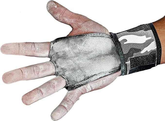 JerkFit WODies Gymnastics & Weightlifting Grips with Wrist Wraps – 3 Hole Versatile Gym Gloves for Pull Ups, Gym Training & Cross Training – Hand Grips Palm Protector for Men & Women