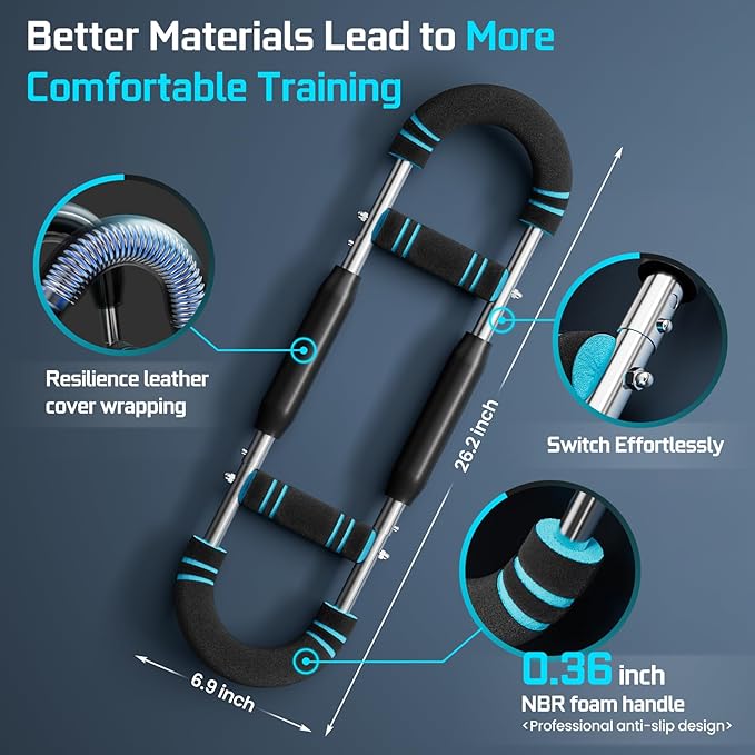 Twister Arm Trainer Workout Equipment - Chest Workout Equipment Arm Trainer Chest Exerciser with Silent Spring 60-110LB Demountable Adjustable Enhancing Upper Body Leg Muscle for Men Women