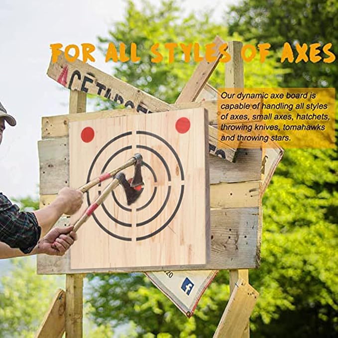 Axe Throwing Wooden Target with Handles (Axe Target)