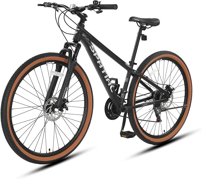 SPATIAL Mountain Bike, 24/26/27.5/29 inch Outdoor Cycling Bike,21/8 Speed Lightweight Aluminum Frame | Dual Disc Brakes,Adjustable Ergonomic Seat for Men Women Adult,MTB Bicycle