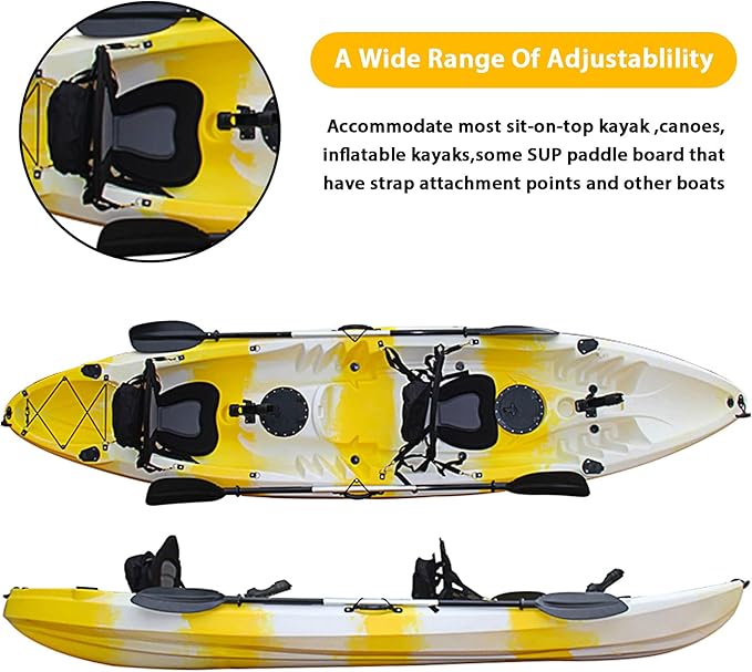 HLOGREE Kayak Seats - 1/2 Pck, Thicken Padded Seat Cushion with Back Support, Canoe & Ocean Sup Compatible