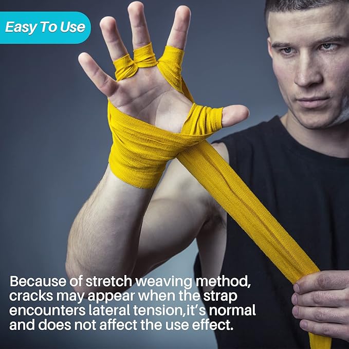 Junkin 12 Pairs 98.4 Inch Boxing Hand Wraps Sports Hand Wraps for MMA Boxing Stretch Mexican Style Hand Wraps for Men Women Martial Arts Boxing MMA Kickboxing Muay Thai