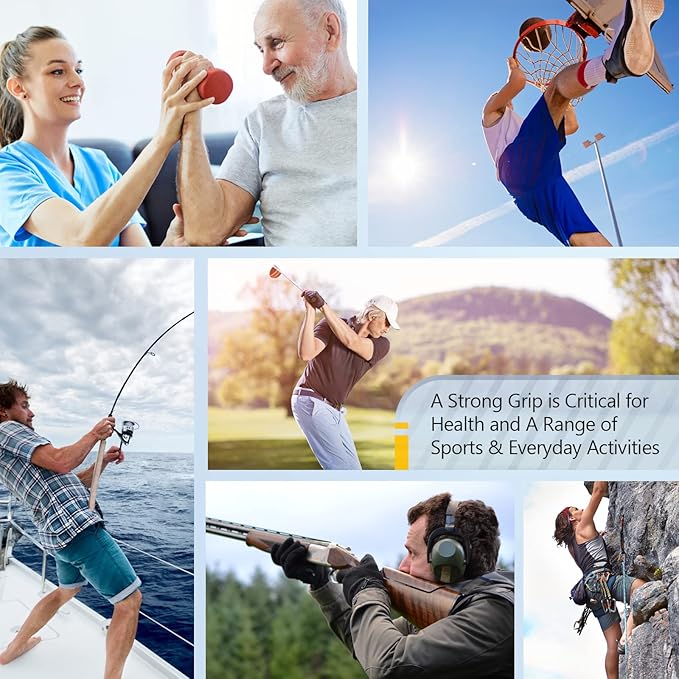 Hand Grip Strength Tester Trainer - Electronic Hand Dynamometer Forearm Grip Strengthener Exerciser Digital Training Gauge 265 Lbs 120 Kgs for Sport Home School Use