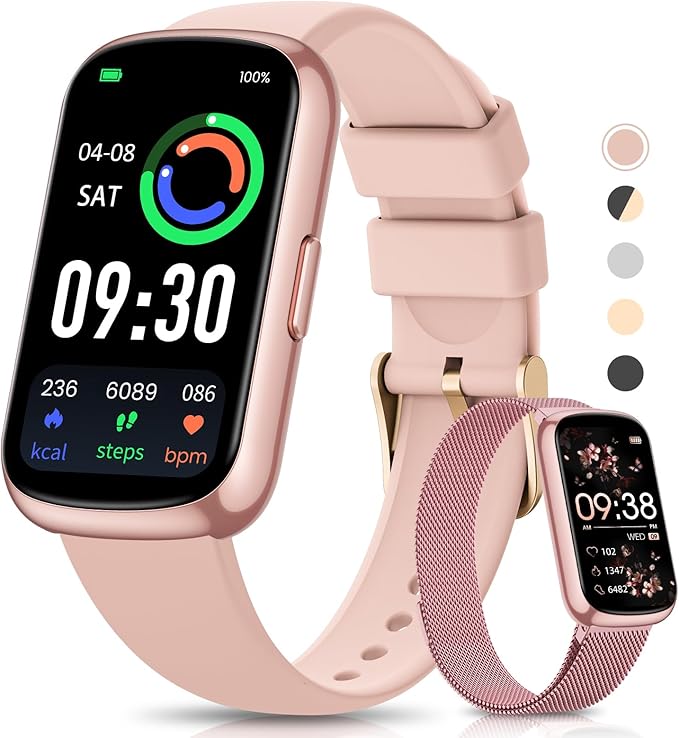 Health & Fitness Tracker, Smart Watches for Women with 24/7 Heart Rate,Sleep Tracker, 20+ Sport Modes Fitness Watches for Women, Smart Watch for Phones, IP68 Step Tracker, Pedometer Watch, Gift