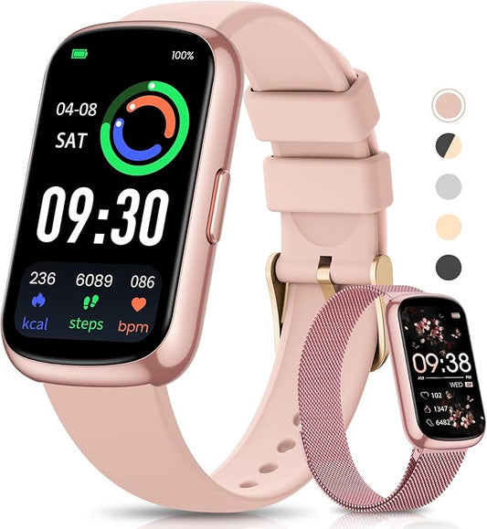 Health & Fitness Tracker, Smart Watches for Women with 24/7 Heart Rate,Sleep Tracker, 20+ Sport Modes Fitness Watches for Women, Smart Watch for Phones, IP68 Step Tracker, Pedometer Watch, Gift