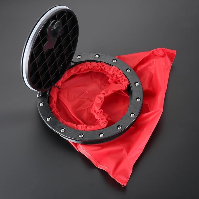 6/8/9 Inch Round Hatch Cover Deck Plate ABS Accessories Hatch Cover with Red Waterproof Bag for Kayak Boat Fishing Rigging