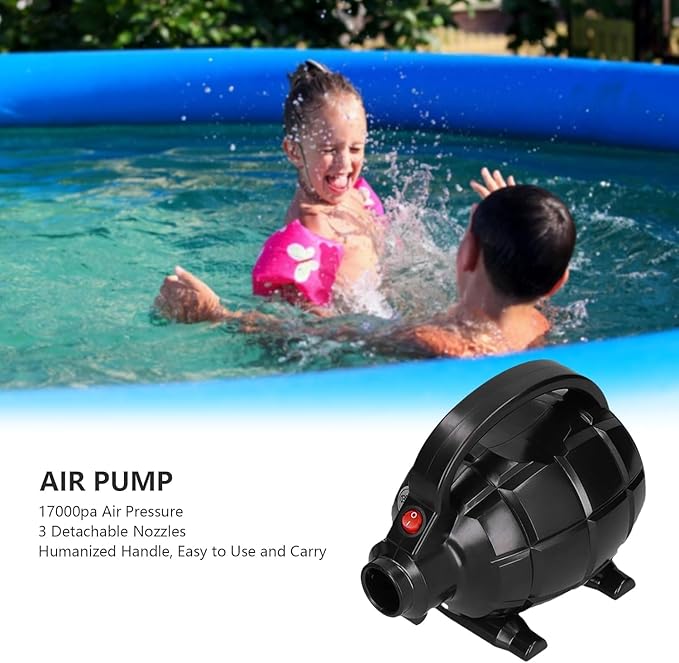 Walfront Air Pump JZ-505, 17000pa 600W High Pressure HighCapacity Multifunction Electric Pump for Inflatables Air Mattress Used for Large Inflatable Equipment (American Standard (AC110-120V))