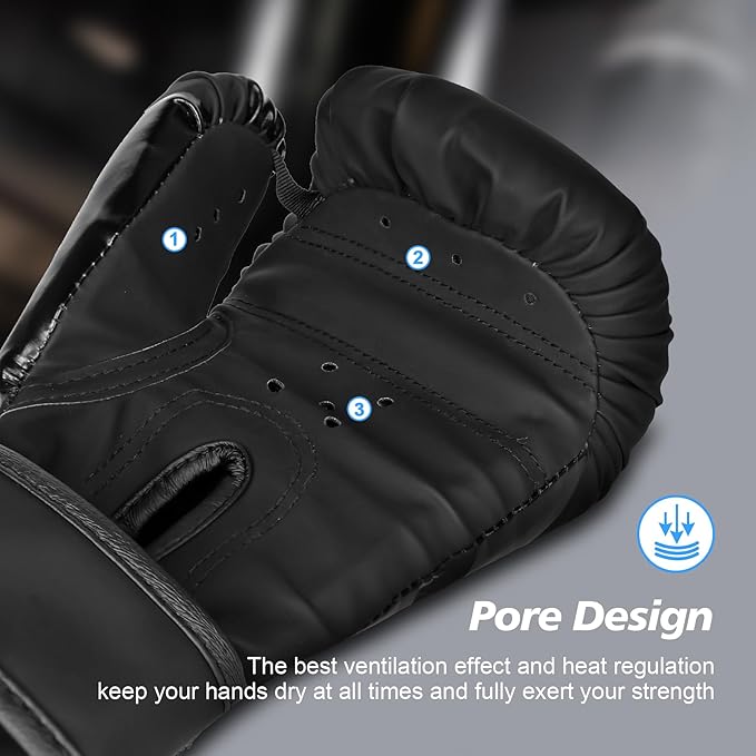 Inmorven Boxing Gloves, Pro Training Sparring, Muay Thai MMA Kickboxing, Men Women Adult, Heavy Punching Bag Focus Mitts Pads Workout, Ventilated Palm