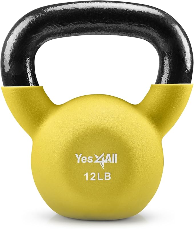 Yes4All Kettlebells 5lbs-65lbs & Kettlebell Sets Adjustable Weights, Kettlebell for Weight Training, Home Workout Equipment with Secure Grip for High Rep, Exercise Equipment