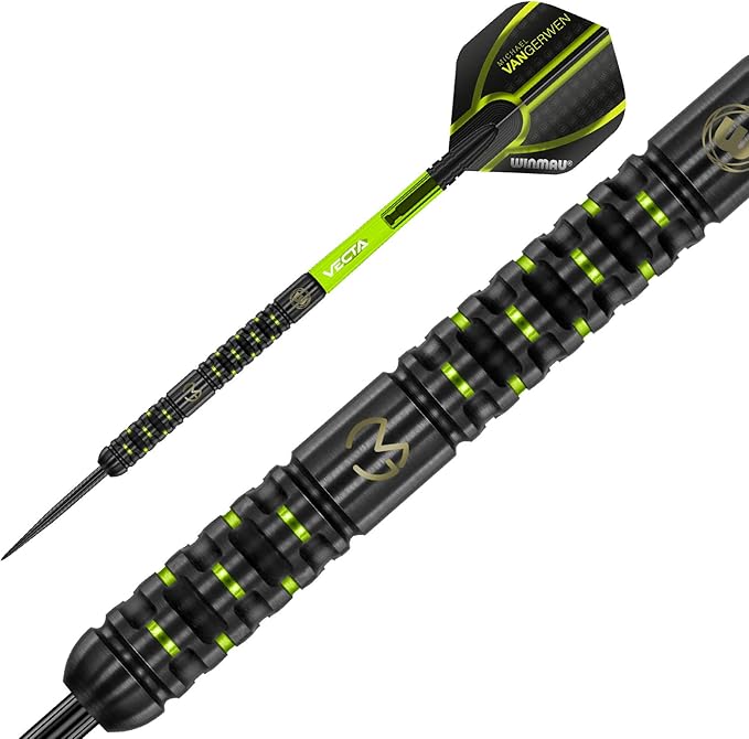 Winmau Michael Van Gerwen MvG Adrenalin 90% Tungsten Darts Set with Flights and Stems (Shafts)