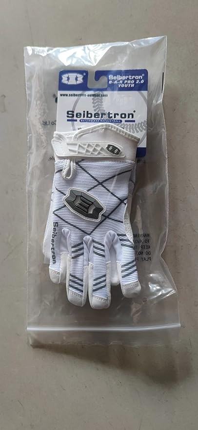 Seibertron B-A-R PRO 2.0 Signature Baseball + Softball + Teeball Batting Gloves Super Grip Finger Multiple 11 Sizes + 5 Colors Available Fit Adult Youth Kids Boys Girls Mens Women