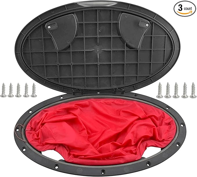6/8/9 Inch Round Hatch Cover Deck Plate ABS Accessories Hatch Cover with Red Waterproof Bag for Kayak Boat Fishing Rigging