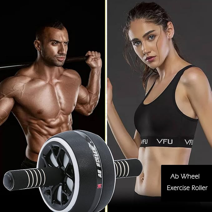 AB Wheel Roller, Exercise Abdominal Fitness Wheel, Work-out Strength-Training Roller, 12"W