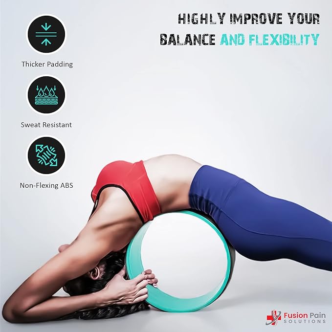 Yoga Wheel Set of 3, Back Stretching, Back Cracker, Stretching, Deep Tissue Massage, Back Relief