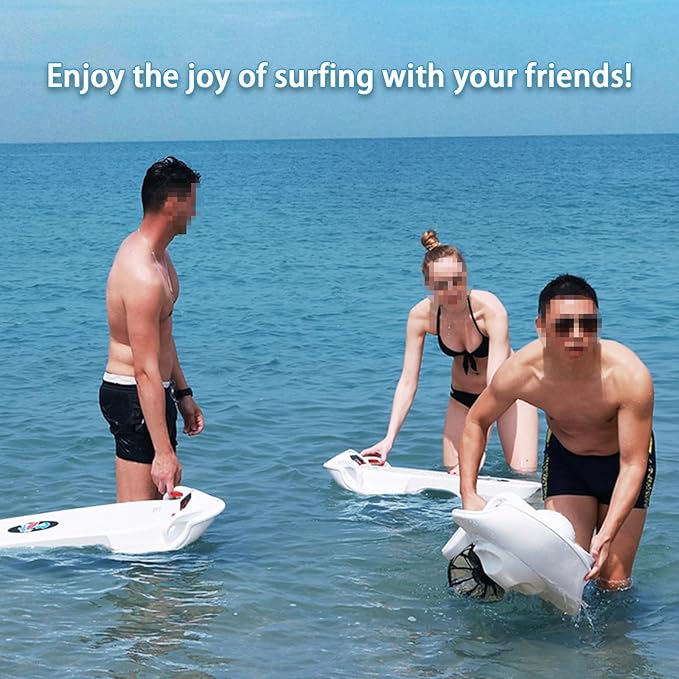 Electric Surfboard with LCD Display, Portable Motorized Wakeboard for Adults & Teens 15KM/H Max Speed, 60 Min Battery, Camera Mount, Lightweight ABS Sea Scooter