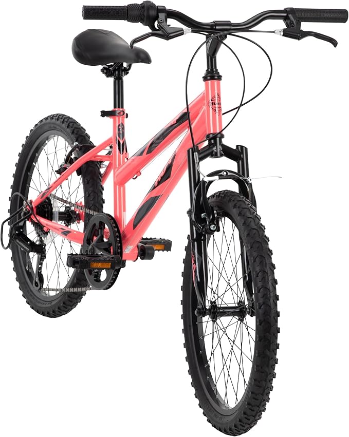 Huffy Stone Mountain Hardtail Mountain Bike for Boys/Girls/Men/Women, 20"/24"/26" Sizes, 6 or 21 Speed Shimano Twist Shifting, Front or Dual Suspension, Comfort Saddle, Sleek Colors