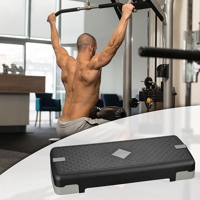Generic Exercise Step Platform Aerobic Fitness Stepper Adjustable Workout Nonslip Textured Surface Training Load Bearing