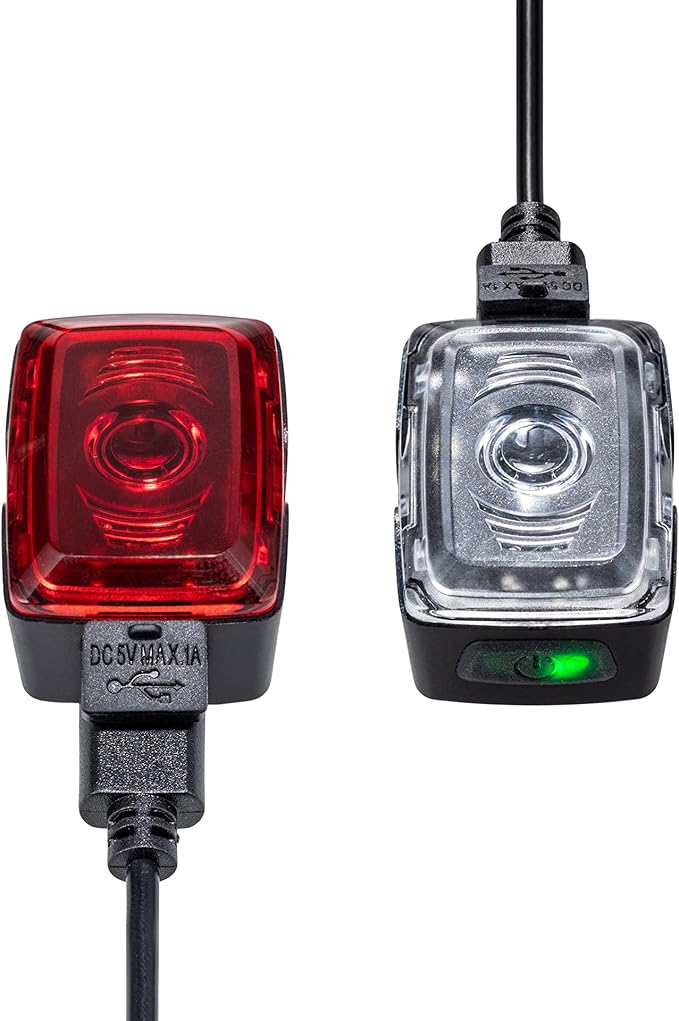 Schwinn Quick Wrap Bike Light Set, LED, 40 or 11 Lumen, Easy to Attach Headlight and Taillight, Tool-Free Install, Battery Operated, for City and Road Riding