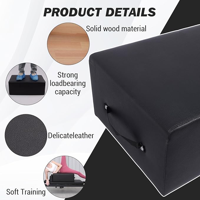 Garvee Pilates Sitting Box for Pilates Reformer,Pilates Reformer Box Pilates Equipment for Home Gym Studio Use, Pilates Reformer Accessory