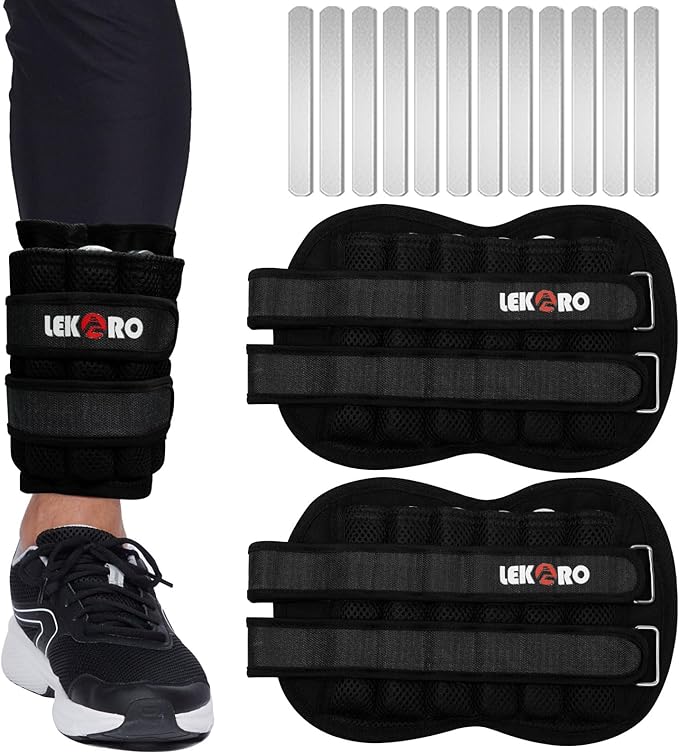 Adjustable Wrist Ankle Weights, Removable Arm & Leg Weight for Men & Women, Fitness, Strength Training, Running, Walking, Jogging, 1 Pair 2 Pack