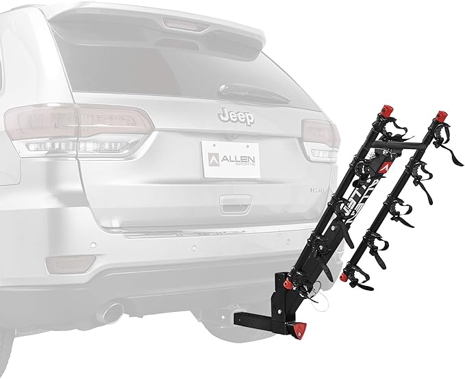 Allen Sports Deluxe Locking Quick Release 5-Bike Carrier for 2 in. Hitch, Model 552QR , Black