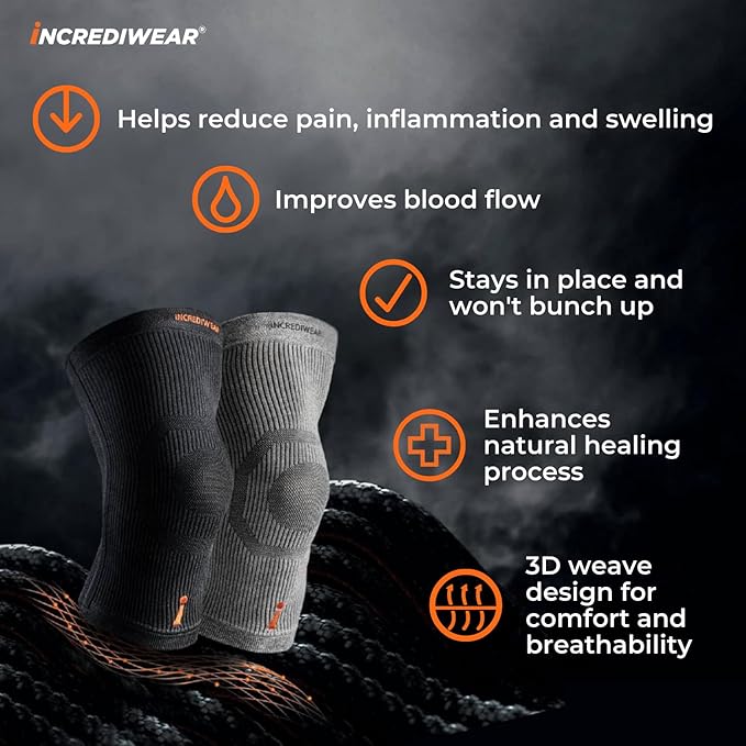 Incrediwear Knee Sleeve – Knee Braces for Knee Pain, Joint Pain Relief, Swelling, Inflammation Relief, and Circulation, Knee Support for Women and Men