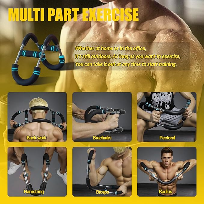 Twister Arm Trainer, Adjustable Chest Workout Equipment, Portable Chest and Arm Trainer Exerciser for Men&Women, Home Gym Equipment for Shoulder/Chest/Triceps (60-110lb)