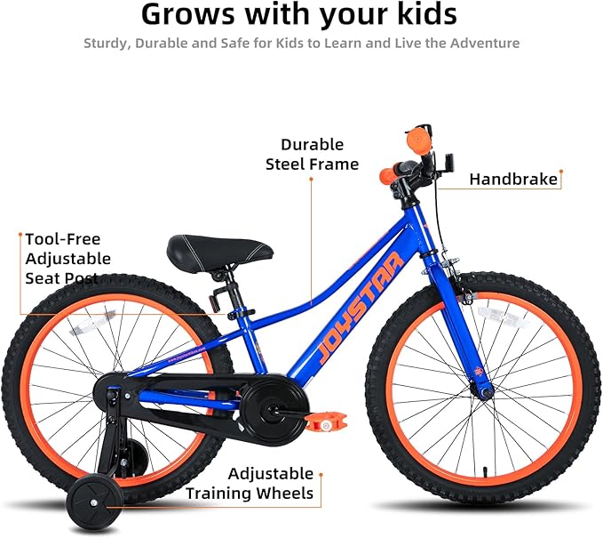 JOYSTAR NEO 20 Inch Kids Bike for Ages 6-10 Years Old Boys & Girls, 20 Inch Wheels Kids Mountain Bike with Training Wheels & Handbrake, Kids' Bicycles, Multiple Colors