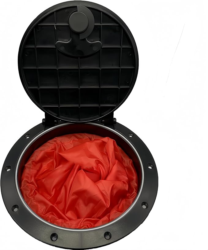 6/8/9 Inch Round Hatch Cover Deck Plate ABS Accessories Hatch Cover with Red Waterproof Bag for Kayak Boat Fishing Rigging